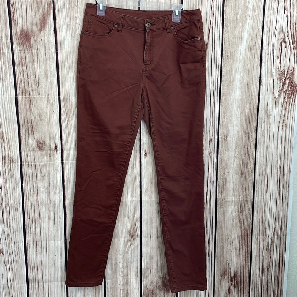 Prana Rust Red Flattering Mid-rise Jeans/Jeggings Size 10